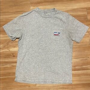 Vineyard Vines Gray Short Sleeve Tee Heathered Cotton Blend